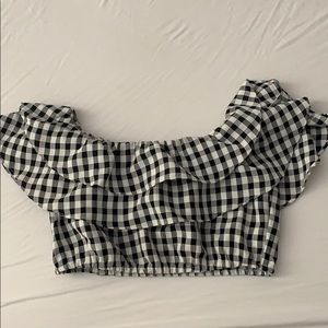 LF plaid crop top